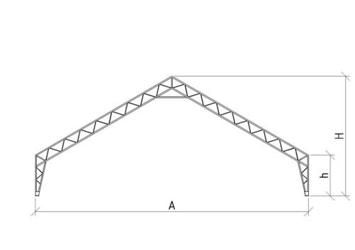 Ангар с двускатной кровлей